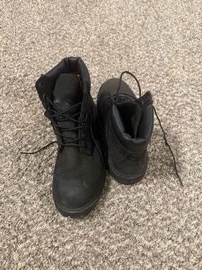 Timberland Men's Black Lace-Up Work Boots